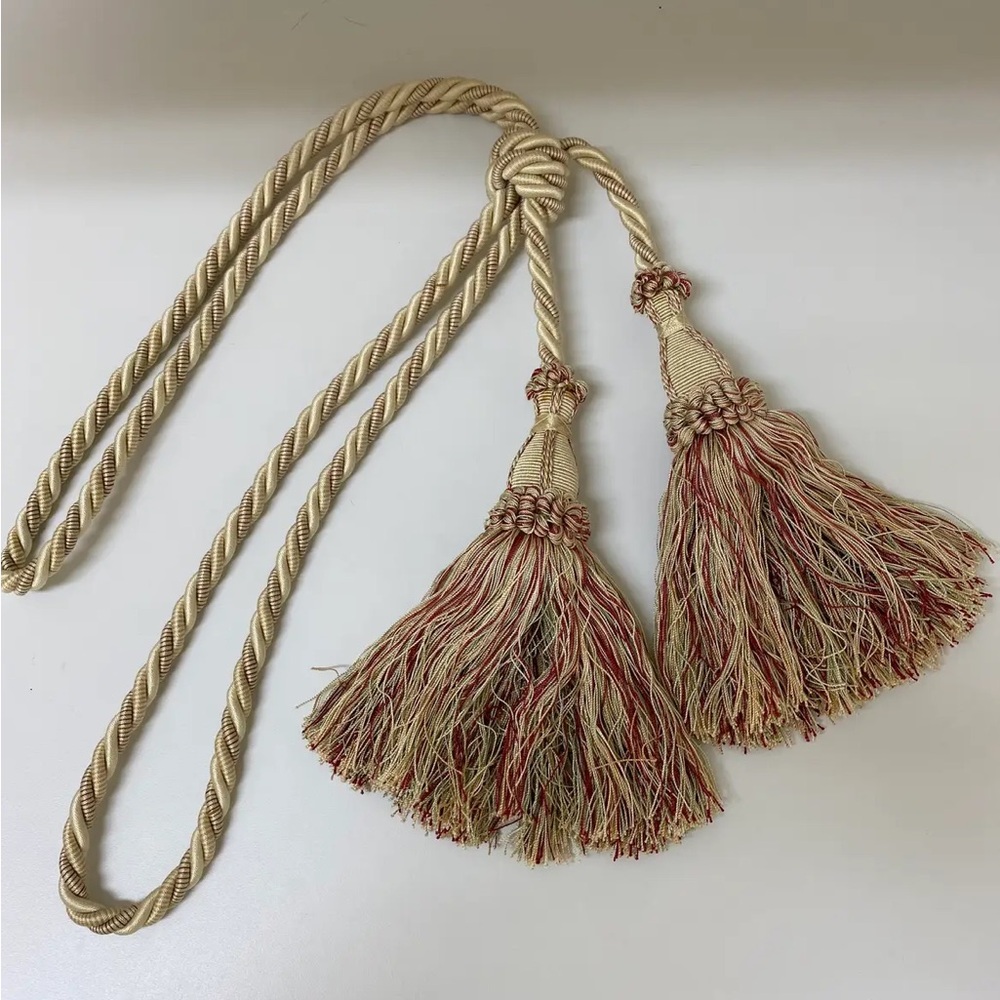 Vintage Red & Gold Tassels